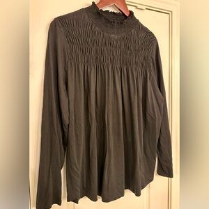 Sundance- ruched neck long sleeve top XL